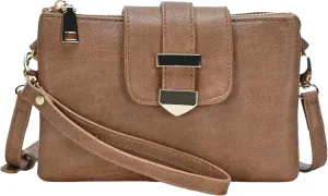 Miztique Dara Convertible Crossbody | Vegan Leather Wristlet with Detachable Crossbody Strap |