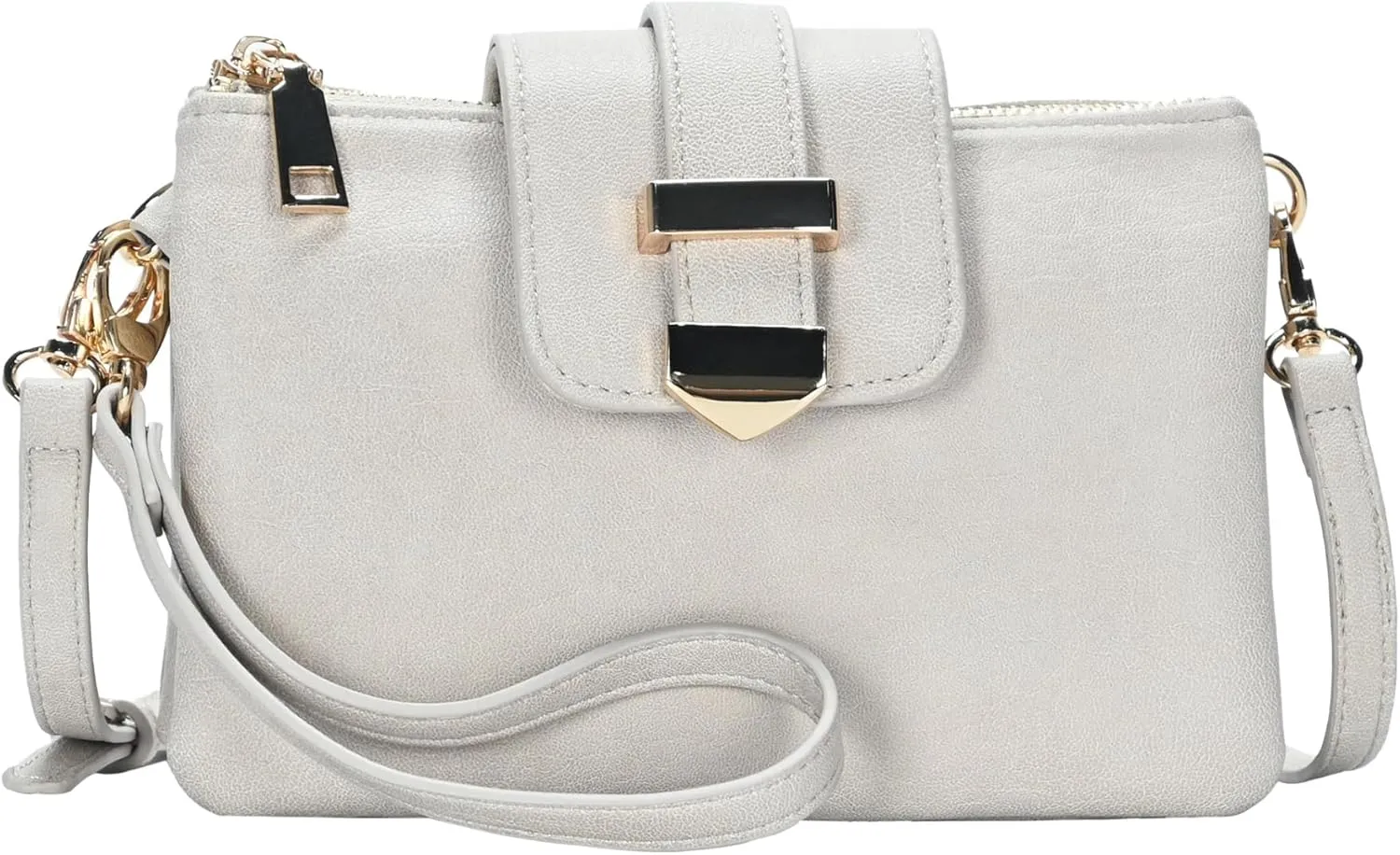 Miztique Dara Convertible Crossbody | Vegan Leather Wristlet with Detachable Crossbody Strap |