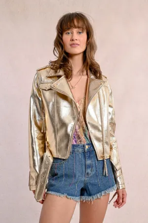 Molly Bracken Metallic Gold Jacket