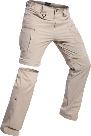 NAVEKULL Men's Convertible Hiking Pants Lightweight Quick Dry Zip Off Outdoor Fishing Tactical Cargo Pants with Roll-Up Legs