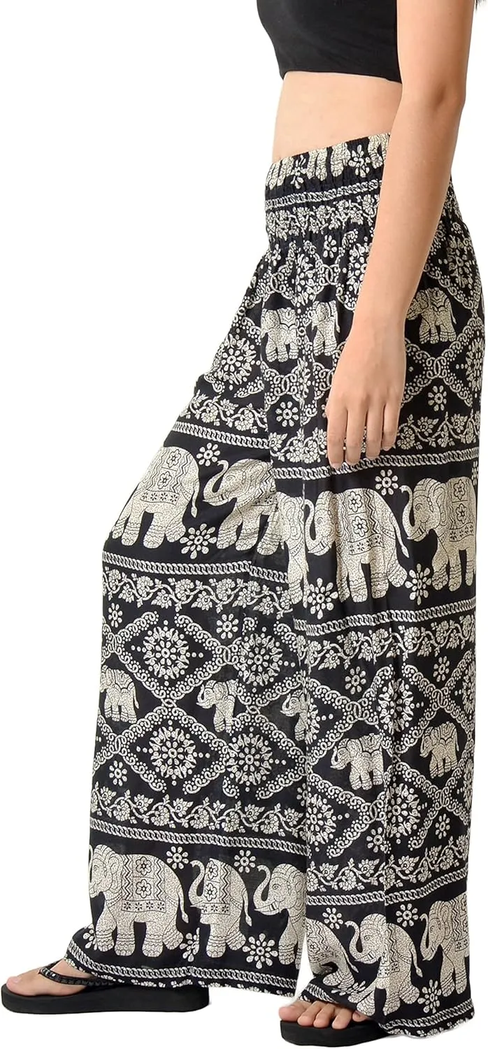 Orient Trail Open Ankle Wide Leg Harem Pants with Pocket -Yoga Flowy Pants for Women US Size 0-24