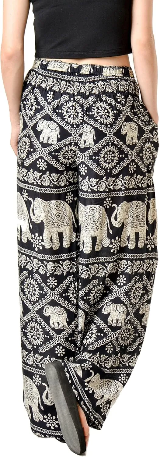 Orient Trail Open Ankle Wide Leg Harem Pants with Pocket -Yoga Flowy Pants for Women US Size 0-24