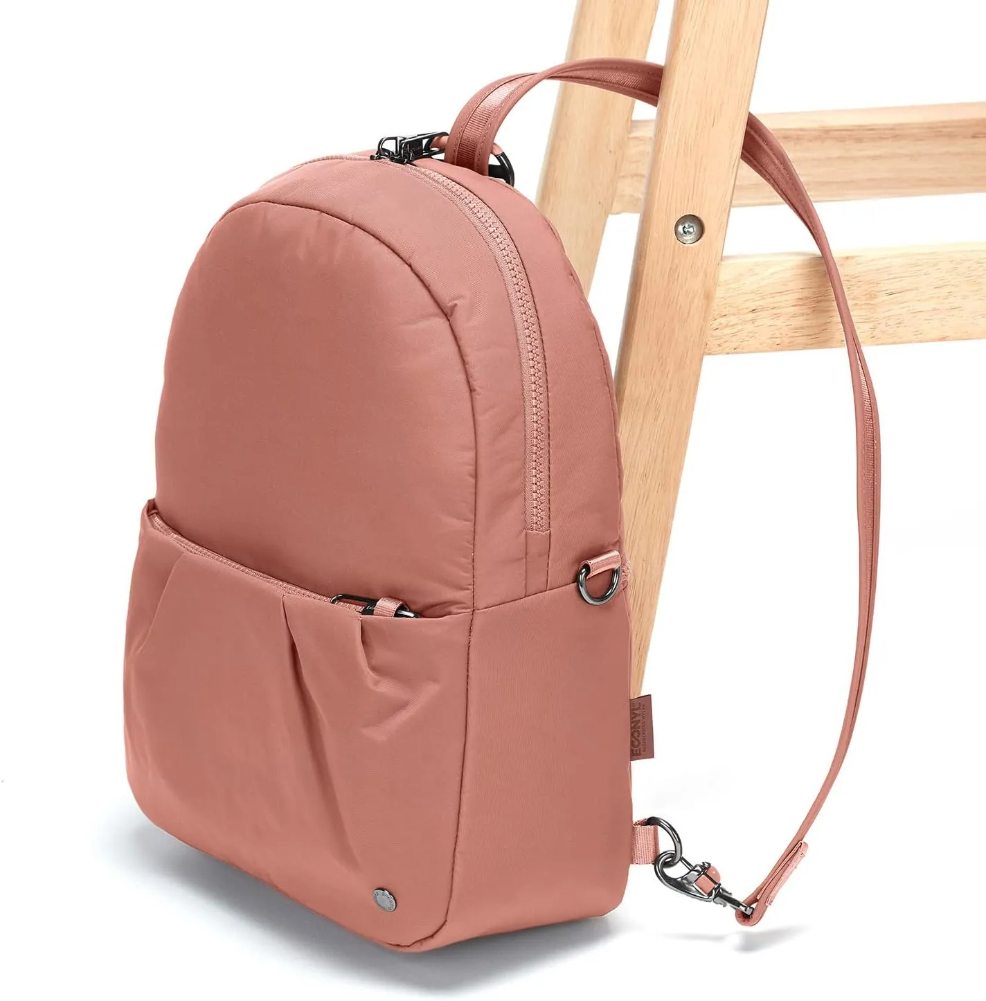 Pacsafe Women's Citysafe CX Anti Theft Convertible Backpack-Fits 11" Tablet, ECONYL Rose