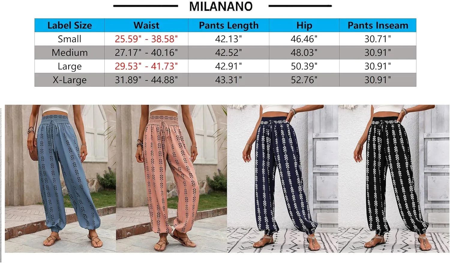 Palazzo Pants for Women Boho Summer 2025 Flowy Beach Outfits Hippie High Waist Yoga Trousers Casual Lounge Pant