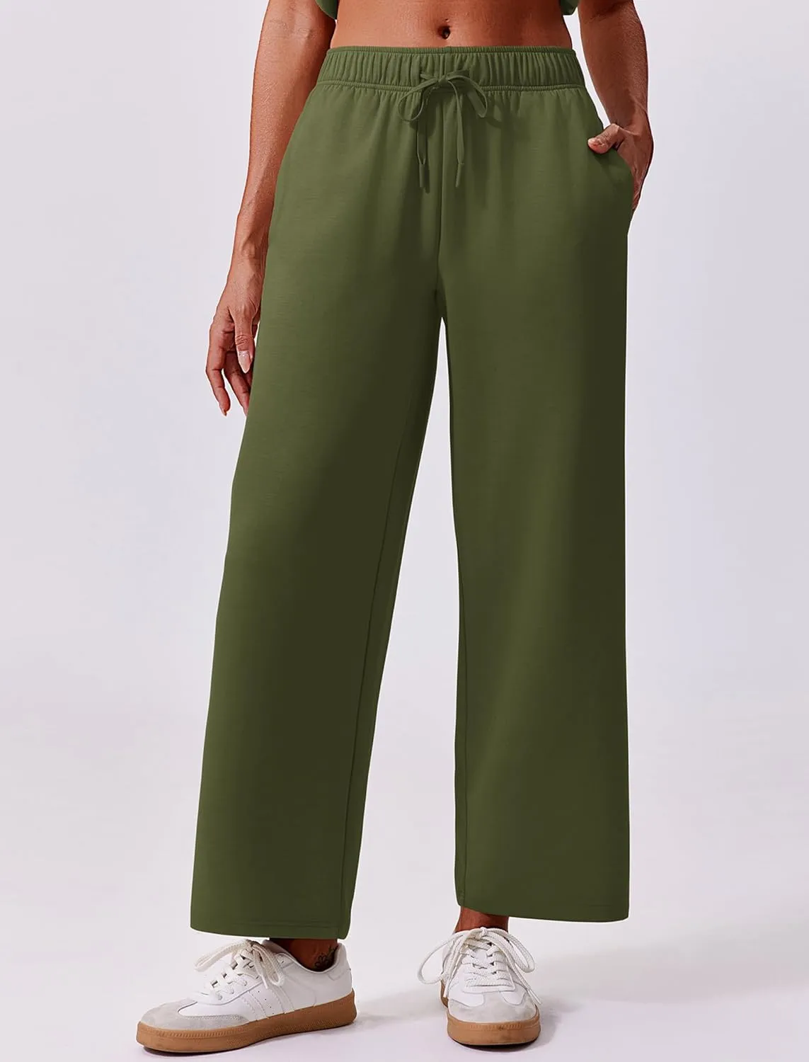 PINSPARK 2 Piece Sets for Women Summer Lounge Set Cap Sleeves Sweatsuit Cropped Wide Leg Pants 2025 Matching Travel Tracksuit