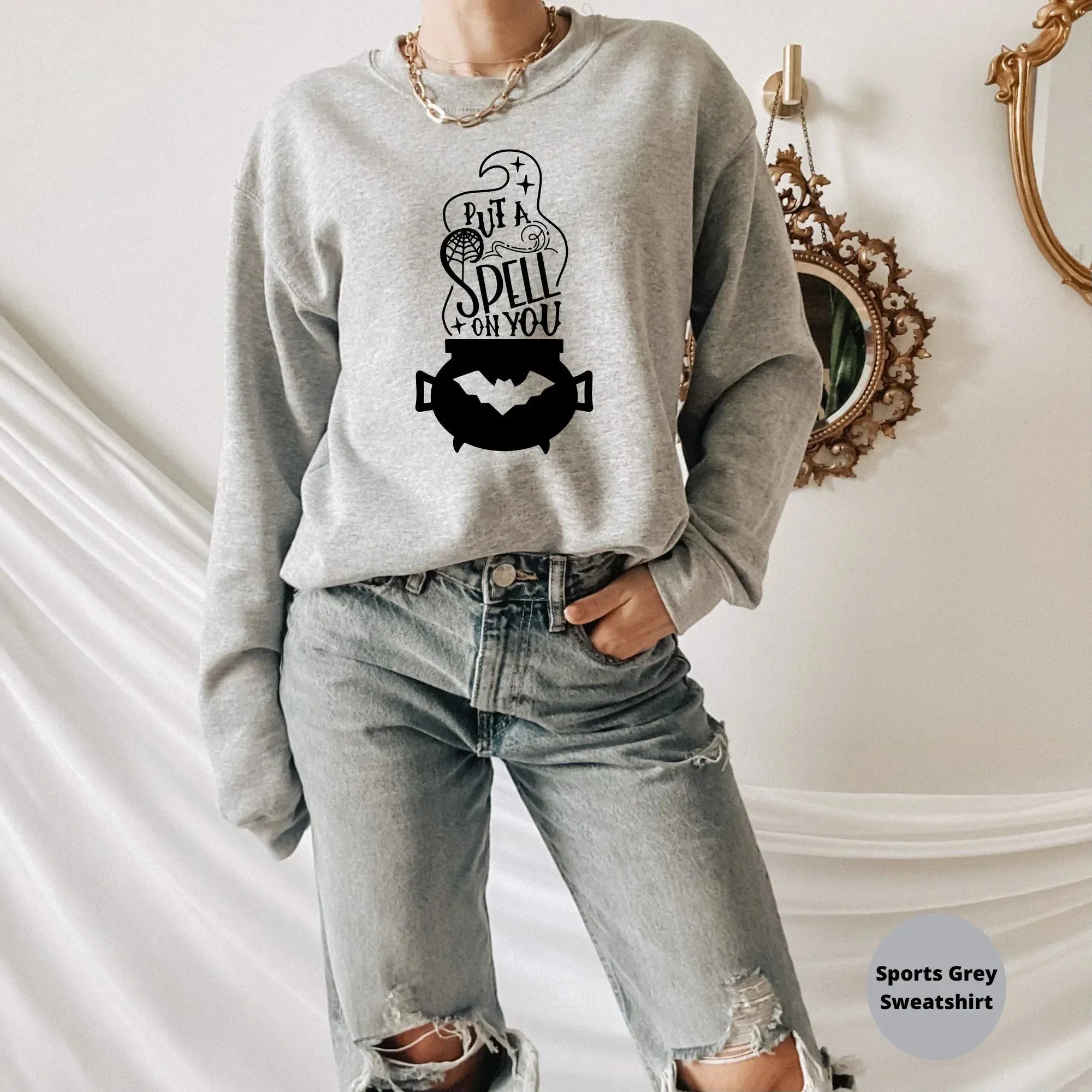 Put a Spell On You, Hocus Pocus Shirt, Halloween Sweater, Halloween Crewneck, Halloween Party, Horror Shirt, Funny Halloween, Horror Movie