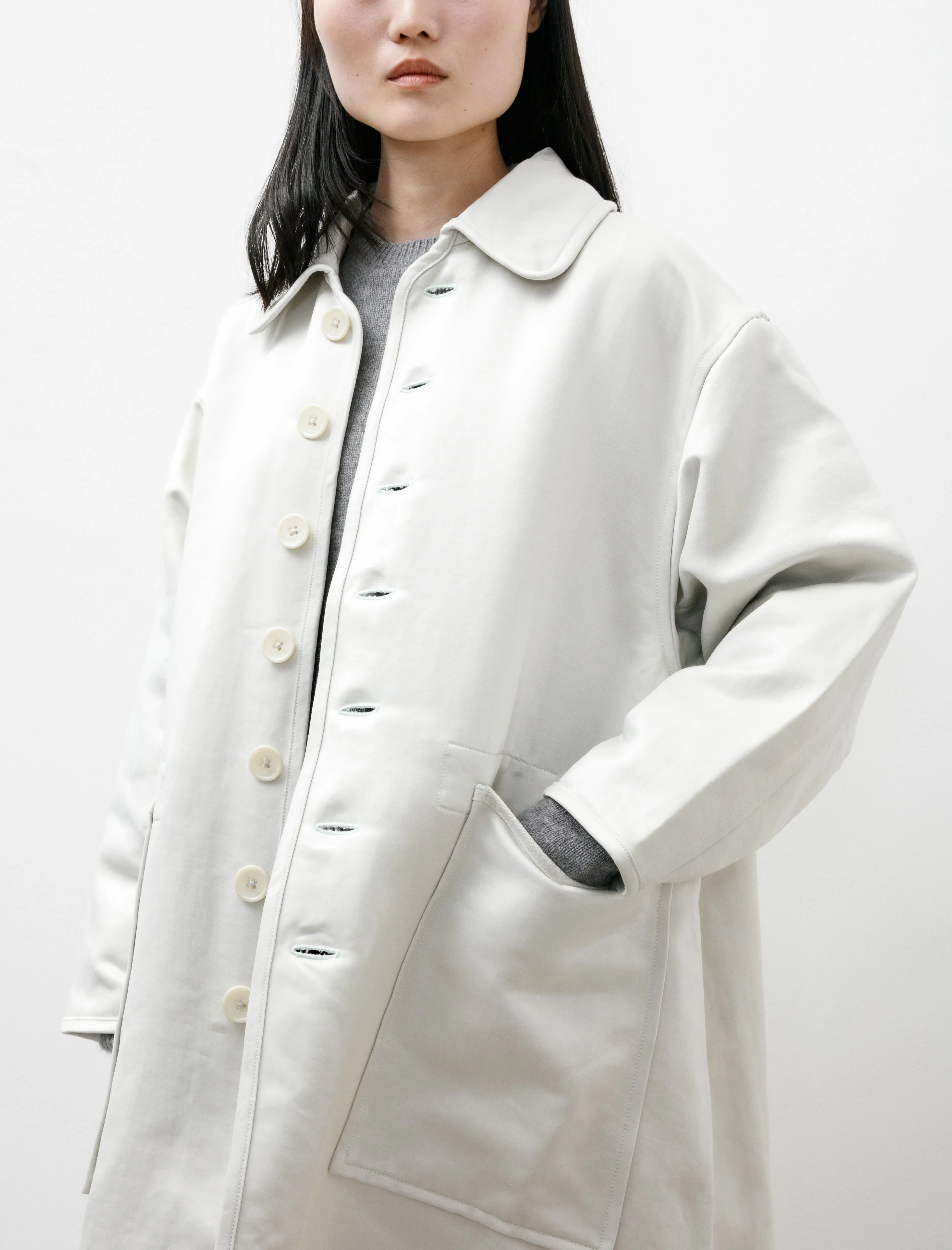 R17Y1 Long Double Face Coat Clay