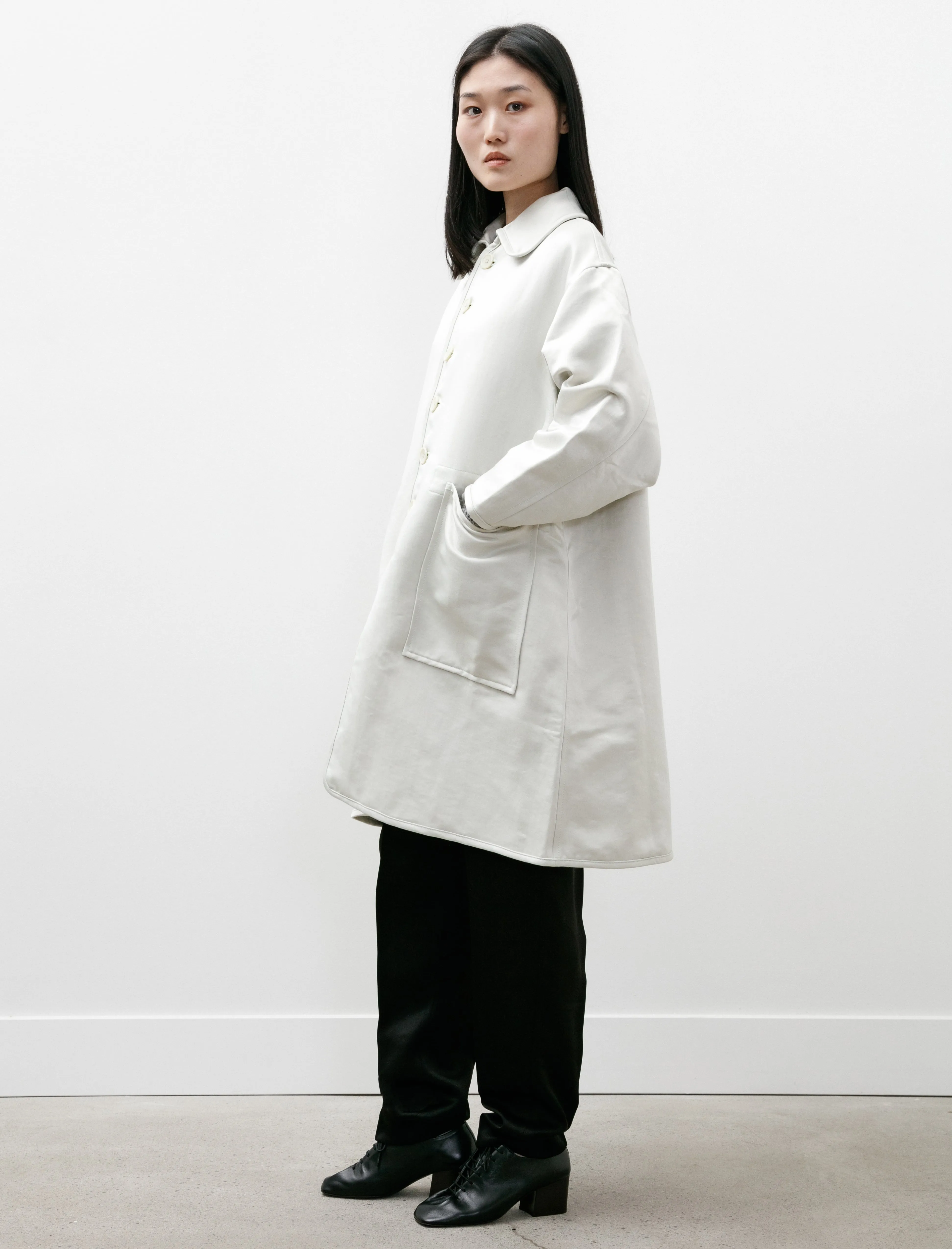 R17Y1 Long Double Face Coat Clay