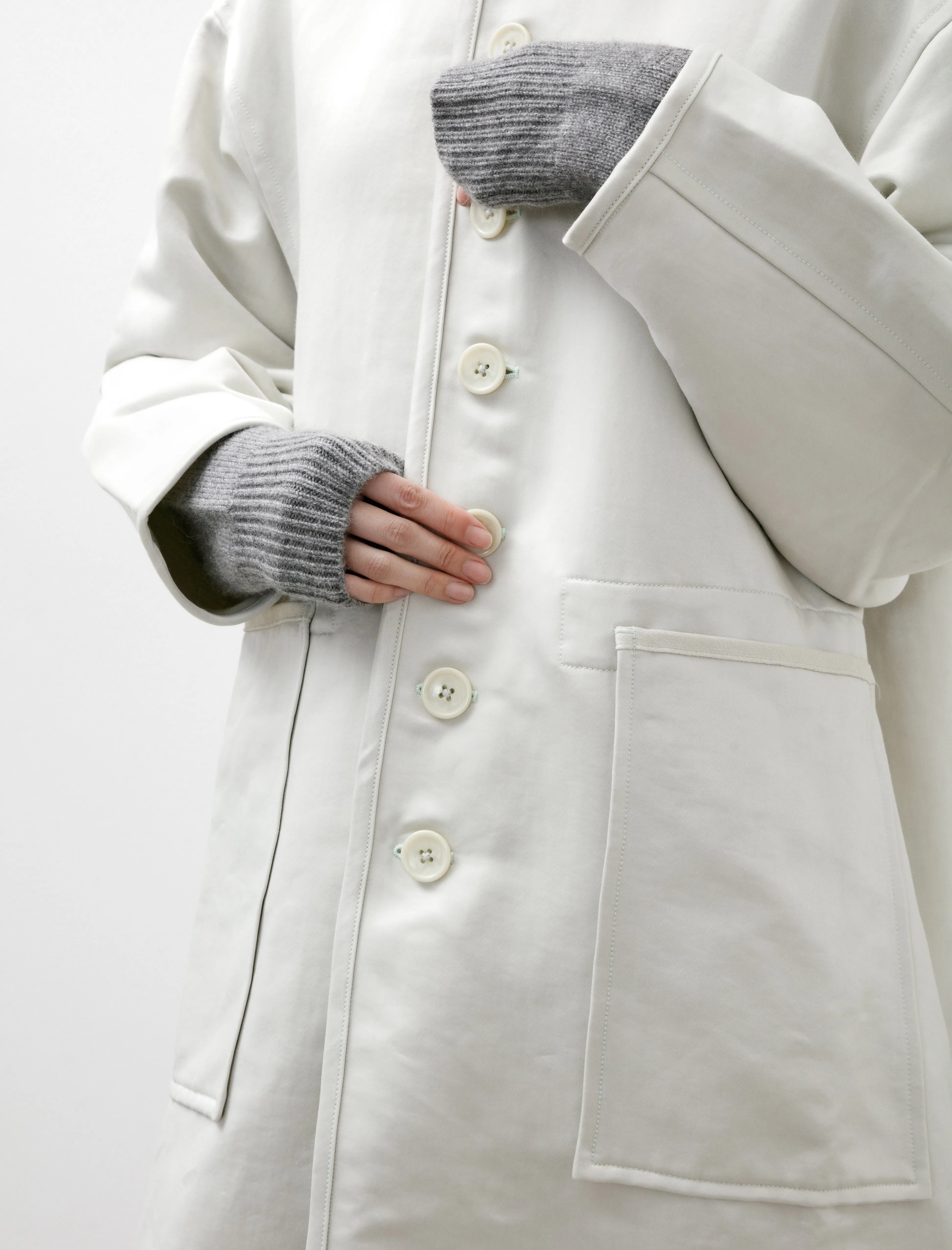 R17Y1 Long Double Face Coat Clay