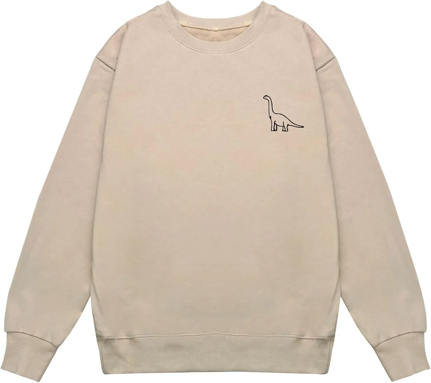 ROSEPARK Women Cute Dinosaur Graphic Funny Oversized Pullover Drop Shoulder Sweatshirts