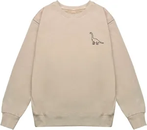 ROSEPARK Women Cute Dinosaur Graphic Funny Oversized Pullover Drop Shoulder Sweatshirts