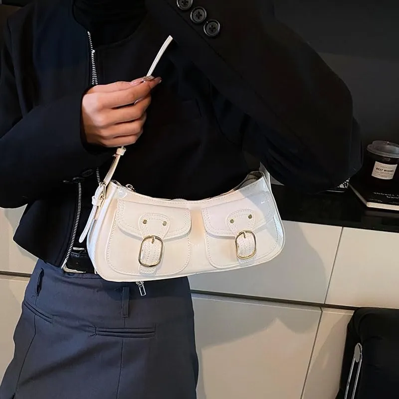 Shoulder Bag for Women Red Purse Patent Leather Handbag Crossbody Y2k Hobo Bag Trendy Shoulder Purse Chic Clutch Bag