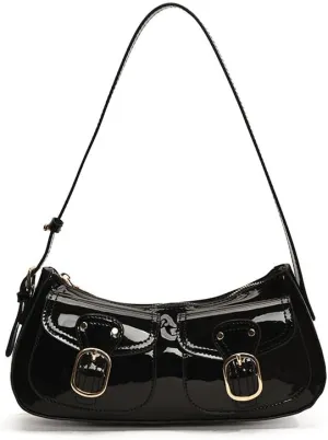 Shoulder Bag for Women Red Purse Patent Leather Handbag Crossbody Y2k Hobo Bag Trendy Shoulder Purse Chic Clutch Bag