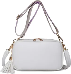 Slim Crossbody Bag with 2 Removable Shoulder Straps for Women Ladies Small Satchel Handbag Fashion Chic PU Leather