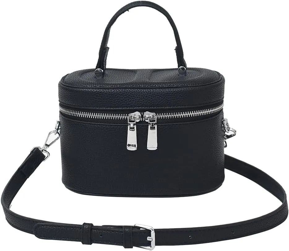 Small Crossbody Bags for Women Mini Top Handle Bag Pebbled Leather Bucket Bag Cute Purse Shoulder Tote Handbag