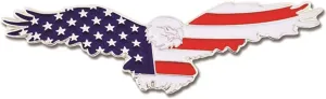 Soaring American Eagle Patriotic USA American Flag Lapel Pin