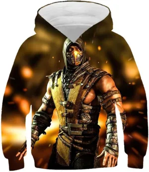 Unisex Casual Sweatshirts Realistic 3D Print Hoodies Boys Novelty Fleece Liner Pullover Tops