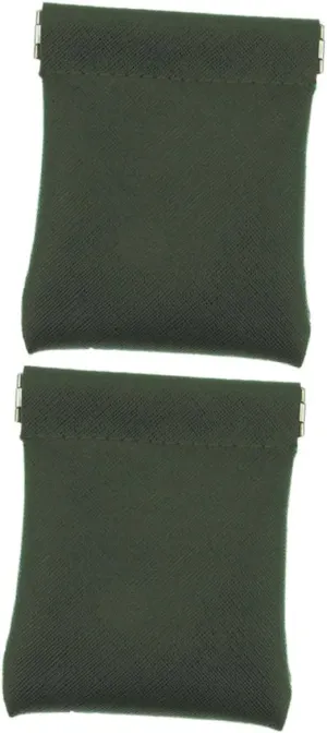 VALICLUD Mini Coin Pouch Change Holder 2pcs Leather Coin Purse Clip Chic Wallet Portable Change Wallet for Cash and Cards