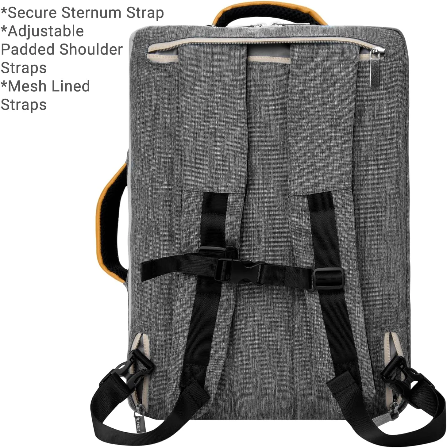 Vangoddy Slate 3-in-1 Universal 13.3 13-inch Covertible Laptop Messenger Shoulder Bag (Grey)