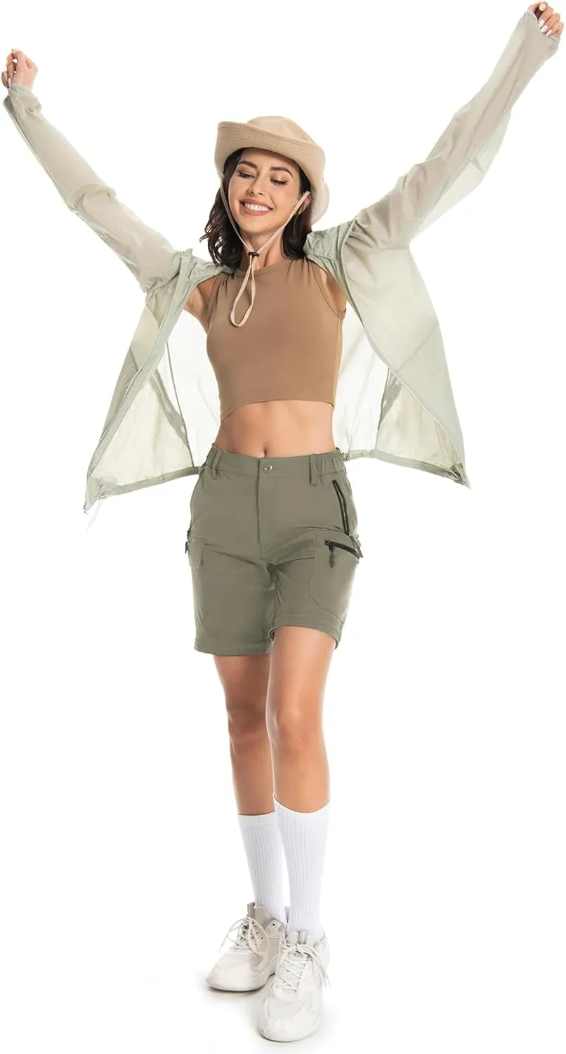 Wespornow Women's-Hiking-Pants Convertible-Zip-Off-Quick-Dry-Pants for Cargo, Camping, Travel, Outdoor, Fishing, Safari