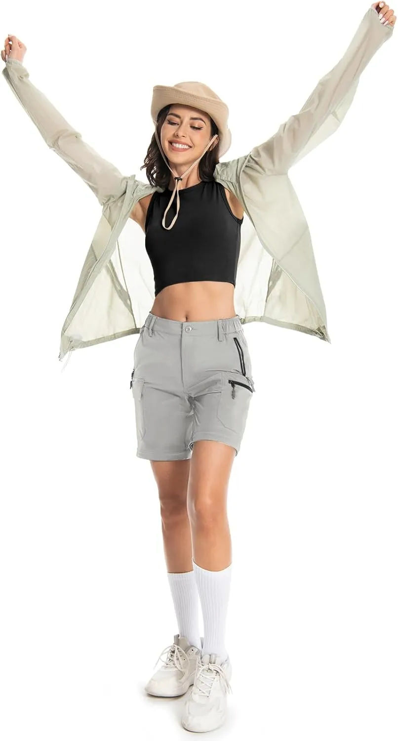Wespornow Women's-Hiking-Pants Convertible-Zip-Off-Quick-Dry-Pants for Cargo, Camping, Travel, Outdoor, Fishing, Safari