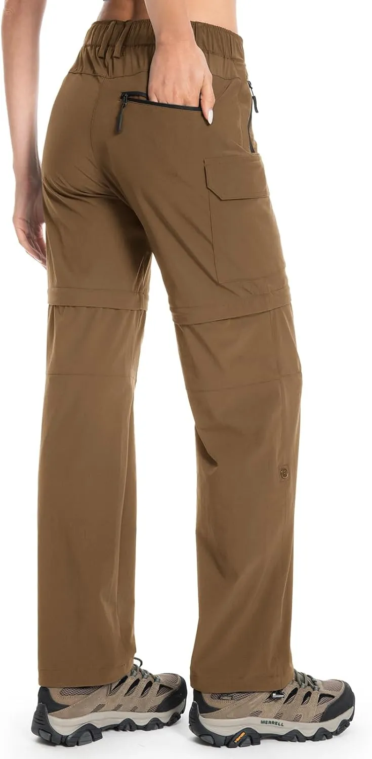 Wespornow Women's-Hiking-Pants Convertible-Zip-Off-Quick-Dry-Pants for Cargo, Camping, Travel, Outdoor, Fishing, Safari