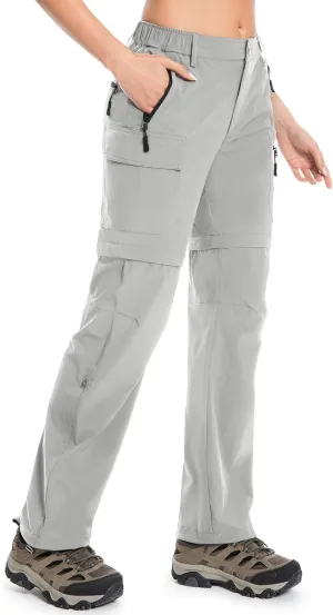 Wespornow Women's-Hiking-Pants Convertible-Zip-Off-Quick-Dry-Pants for Cargo, Camping, Travel, Outdoor, Fishing, Safari