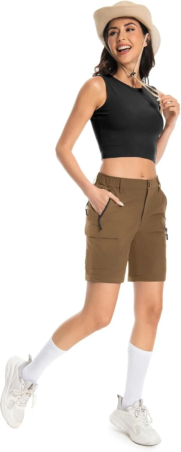 Wespornow Women's-Hiking-Pants Convertible-Zip-Off-Quick-Dry-Pants for Cargo, Camping, Travel, Outdoor, Fishing, Safari