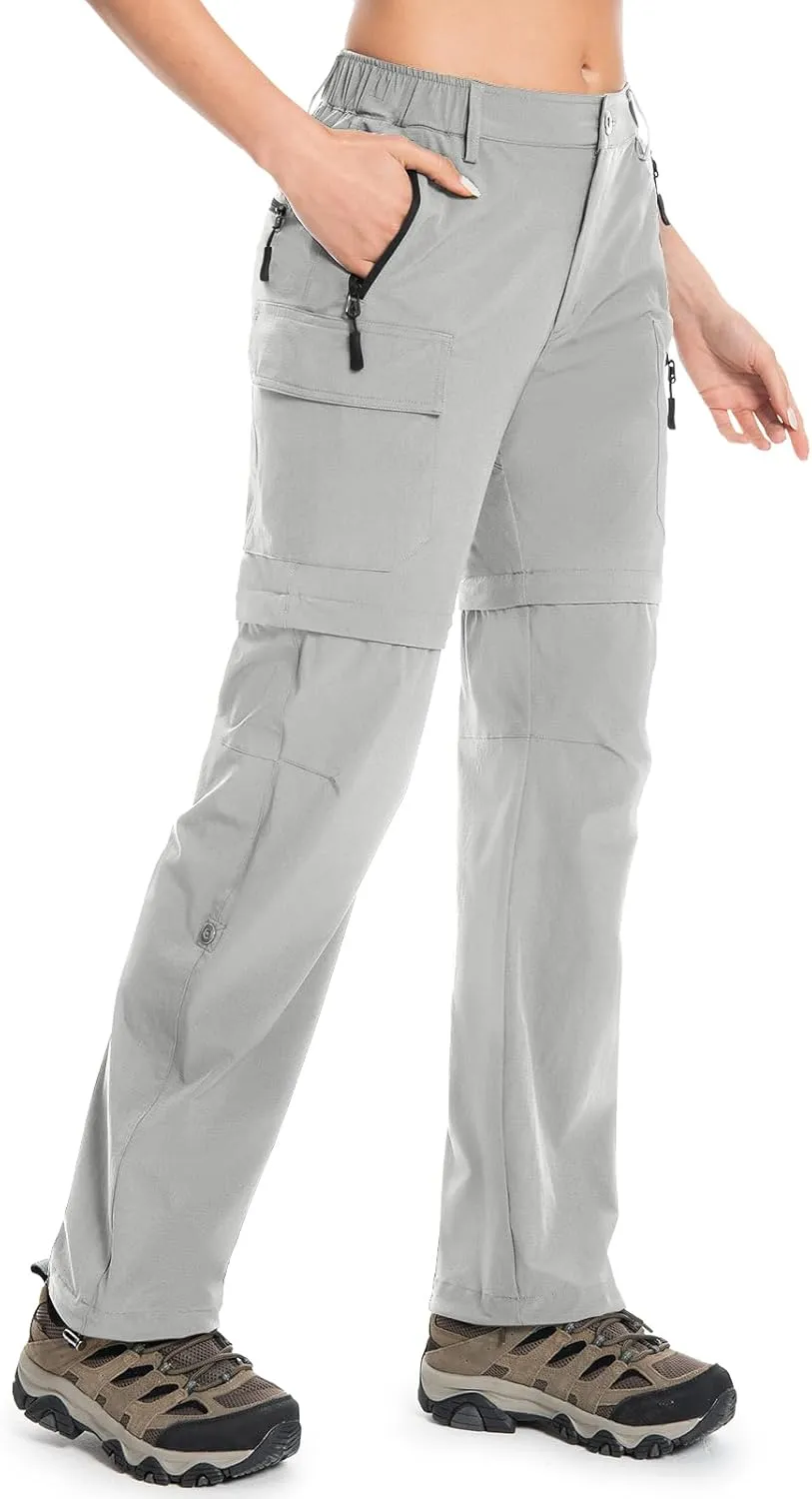 Wespornow Women's-Hiking-Pants Convertible-Zip-Off-Quick-Dry-Pants for Cargo, Camping, Travel, Outdoor, Fishing, Safari