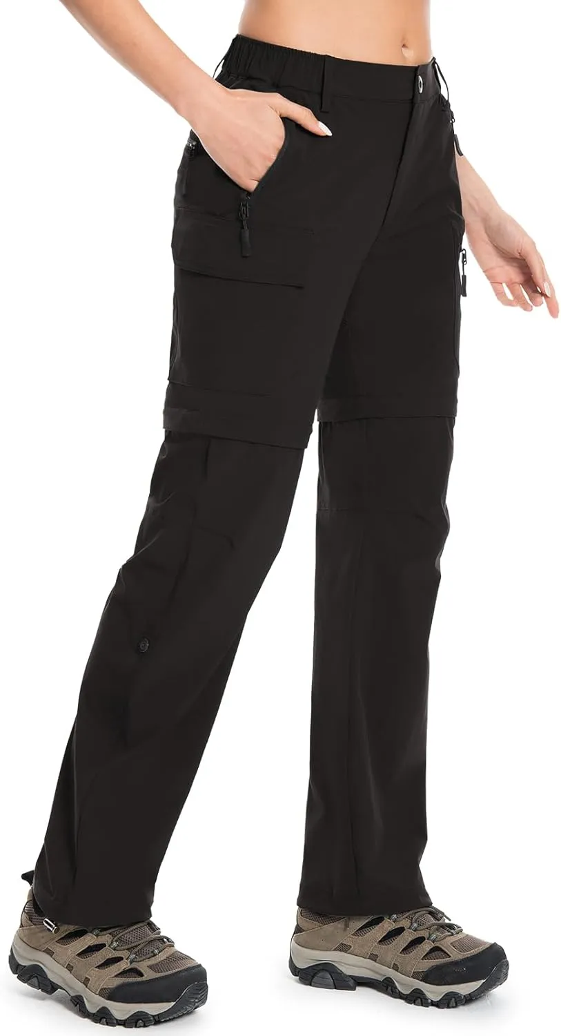 Wespornow Women's-Hiking-Pants Convertible-Zip-Off-Quick-Dry-Pants for Cargo, Camping, Travel, Outdoor, Fishing, Safari
