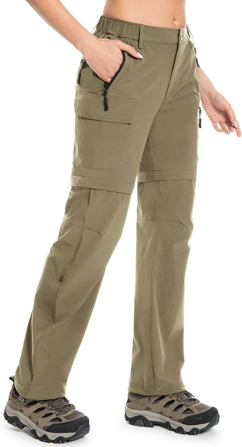 Wespornow Women's-Hiking-Pants Convertible-Zip-Off-Quick-Dry-Pants for Cargo, Camping, Travel, Outdoor, Fishing, Safari