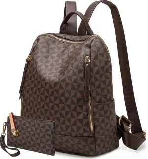 Womens Backpack Purse Leather Anti-theft Large Fashion Designer Travel Backpack Bag Men's Backpack Shoulder Bags, A-brown