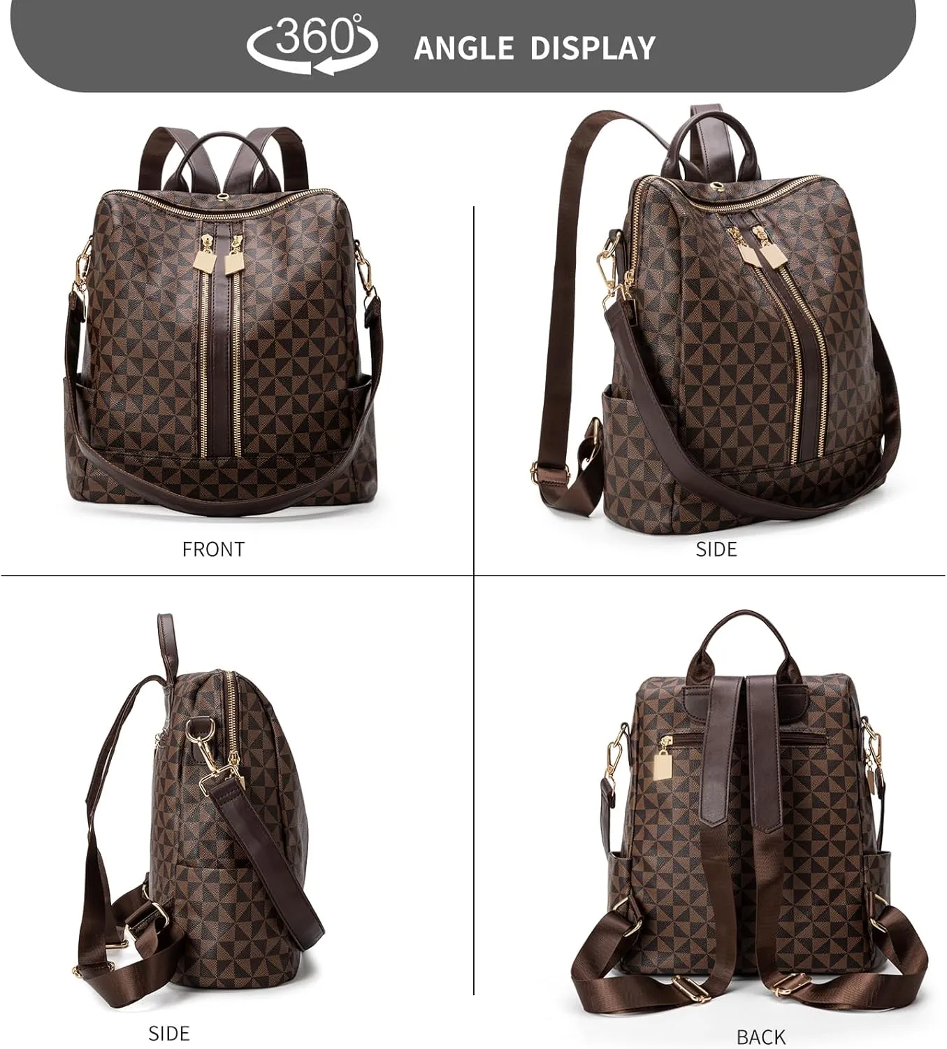Womens Backpack Purse Leather Anti-theft Large Fashion Designer Travel Backpack Bag Men's Backpack Shoulder Bags