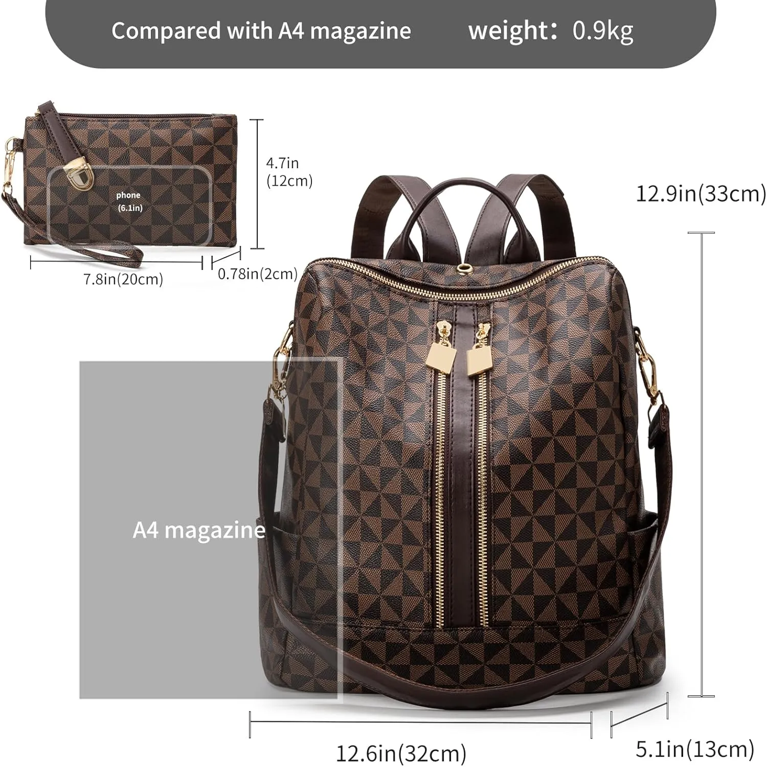 Womens Backpack Purse Leather Anti-theft Large Fashion Designer Travel Backpack Bag Men's Backpack Shoulder Bags