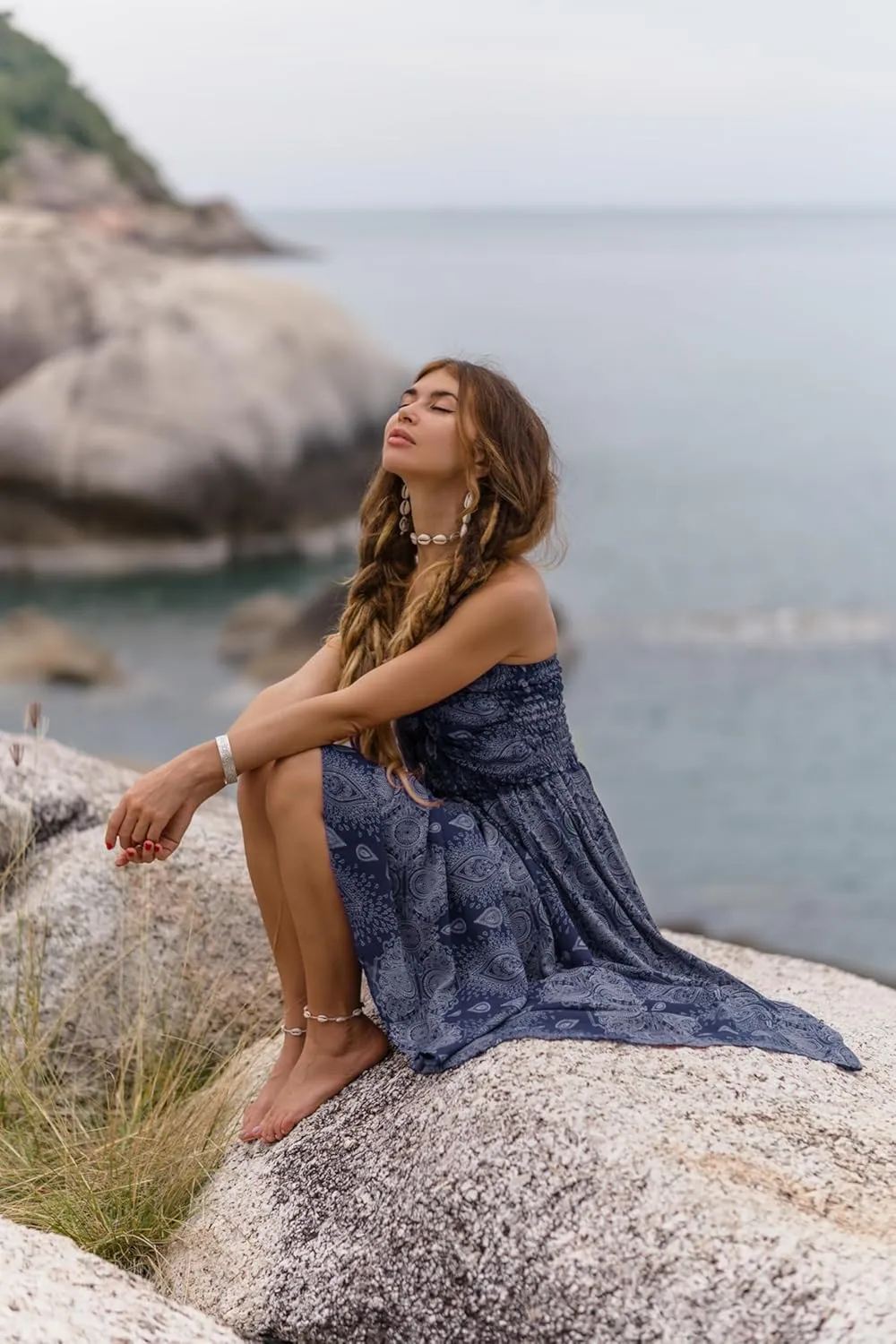 Womens Boho Maxi Long Skirt & Dress  2-in-1 Convertible Mandala Floral Hippie Outfit  Summer Beachwear, Fair Trade