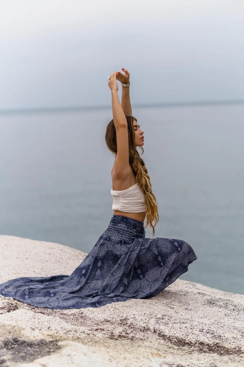 Womens Boho Maxi Long Skirt & Dress  2-in-1 Convertible Mandala Floral Hippie Outfit  Summer Beachwear, Fair Trade