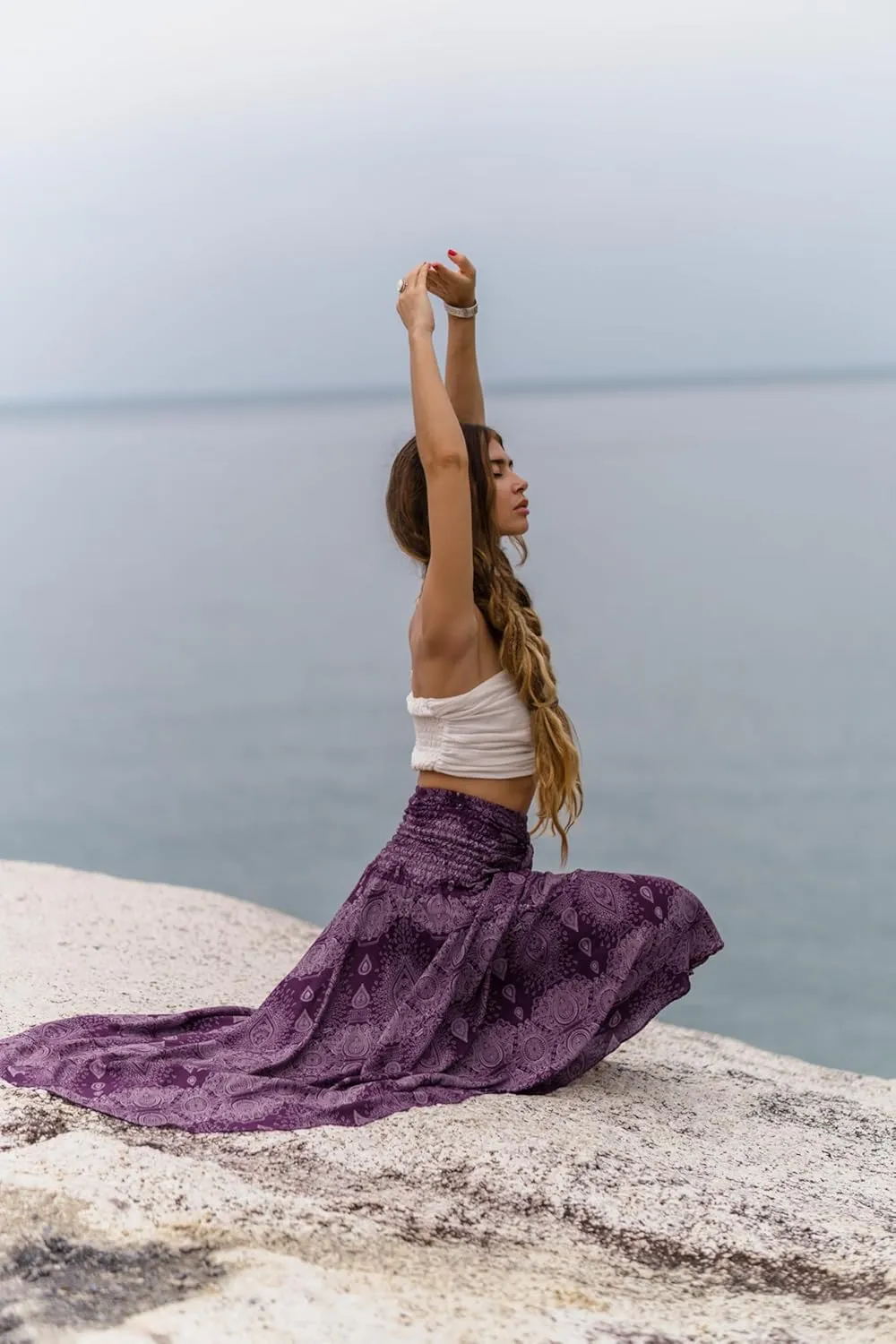Womens Boho Maxi Long Skirt & Dress  2-in-1 Convertible Mandala Floral Hippie Outfit  Summer Beachwear, Fair Trade