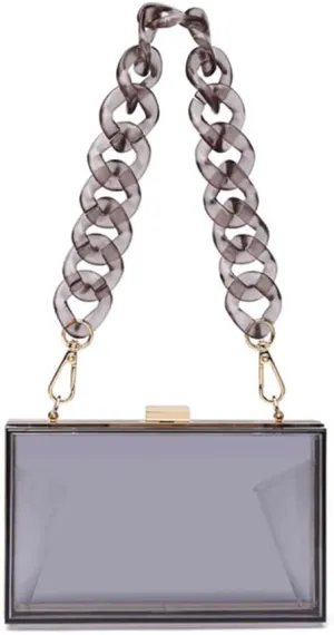 Women's Clear Bag Clutch Bag Crossbody Retro Bag Chic Handbag Shoulder Bag Solid Color Acrylic Purse