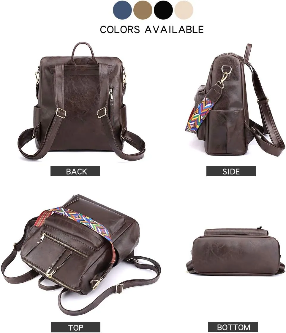 Women's Fashion Backpack Purse Multipurpose Design Convertible Satchel Handbags Shoulder Bag Travel bag