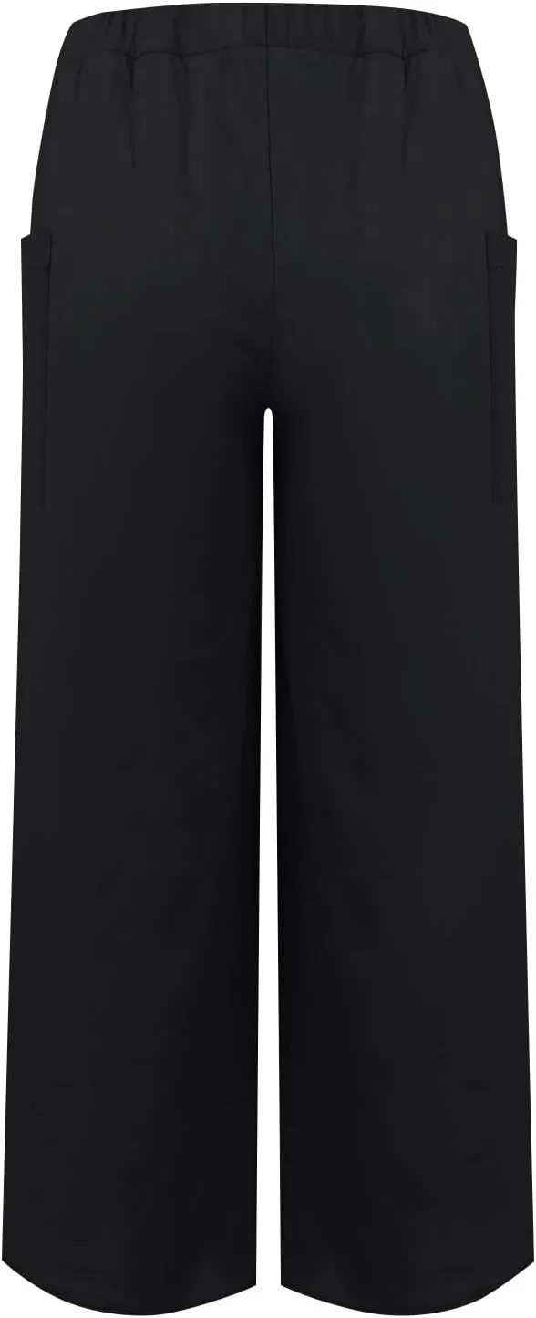 Womens Wide Leg Summer Pants Flowy Side Split Palazzo Beach Boho High Waisted Casual Lounge Trousers Plus Size