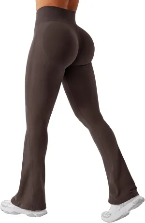 YEOREO Mini Flare Leggings Womens Workout Butt Lifting Legging Hidden Scrunch Seamless Impact Lilliean Yoga Pants