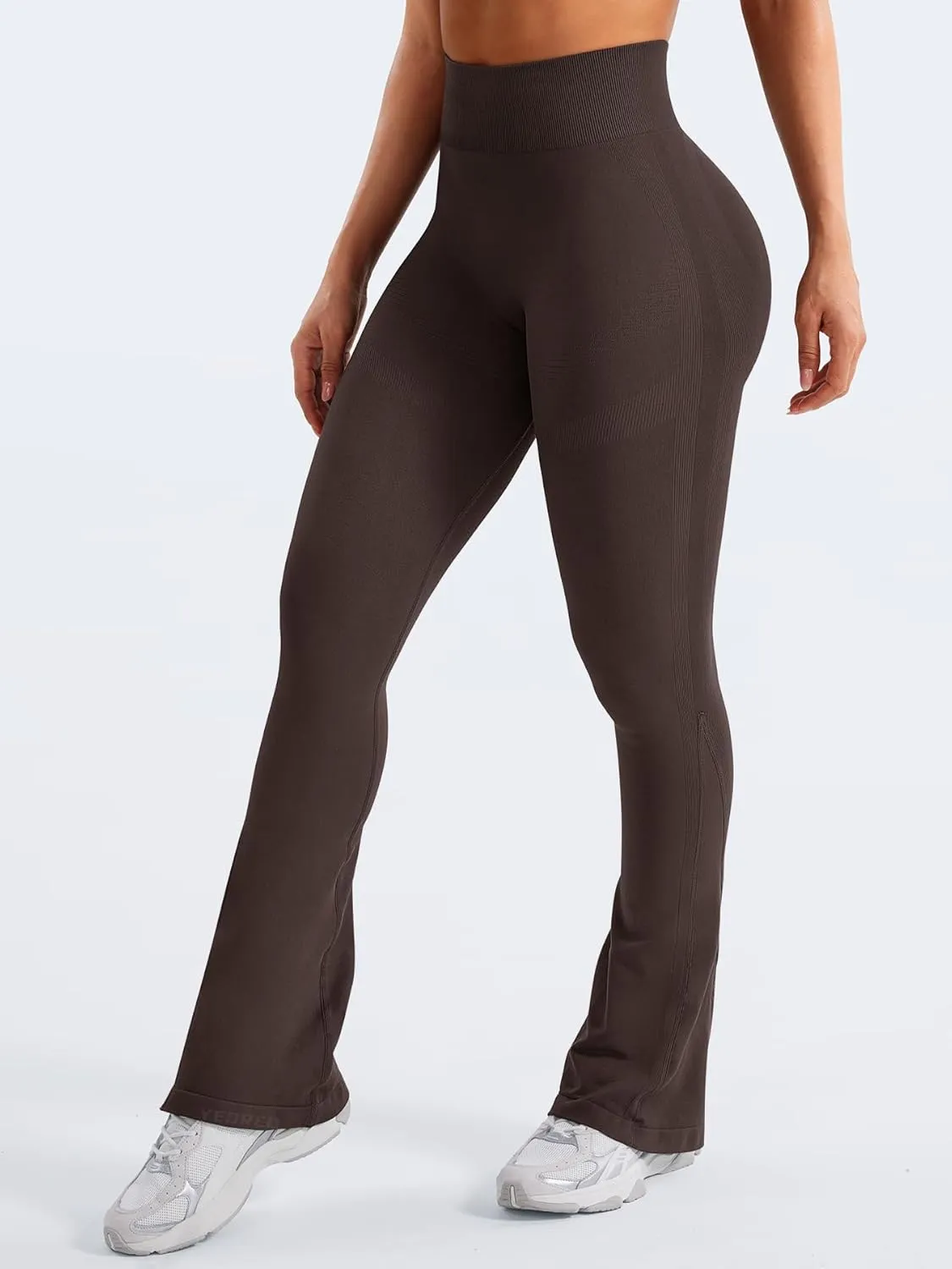 YEOREO Mini Flare Leggings Womens Workout Butt Lifting Legging Hidden Scrunch Seamless Impact Lilliean Yoga Pants