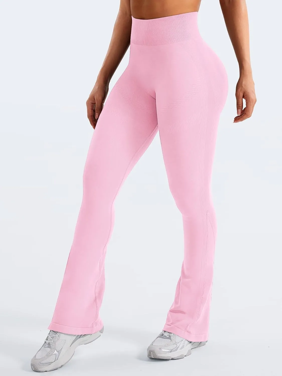 YEOREO Mini Flare Leggings Womens Workout Butt Lifting Legging Hidden Scrunch Seamless Impact Lilliean Yoga Pants