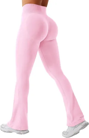 YEOREO Mini Flare Leggings Womens Workout Butt Lifting Legging Hidden Scrunch Seamless Impact Lilliean Yoga Pants