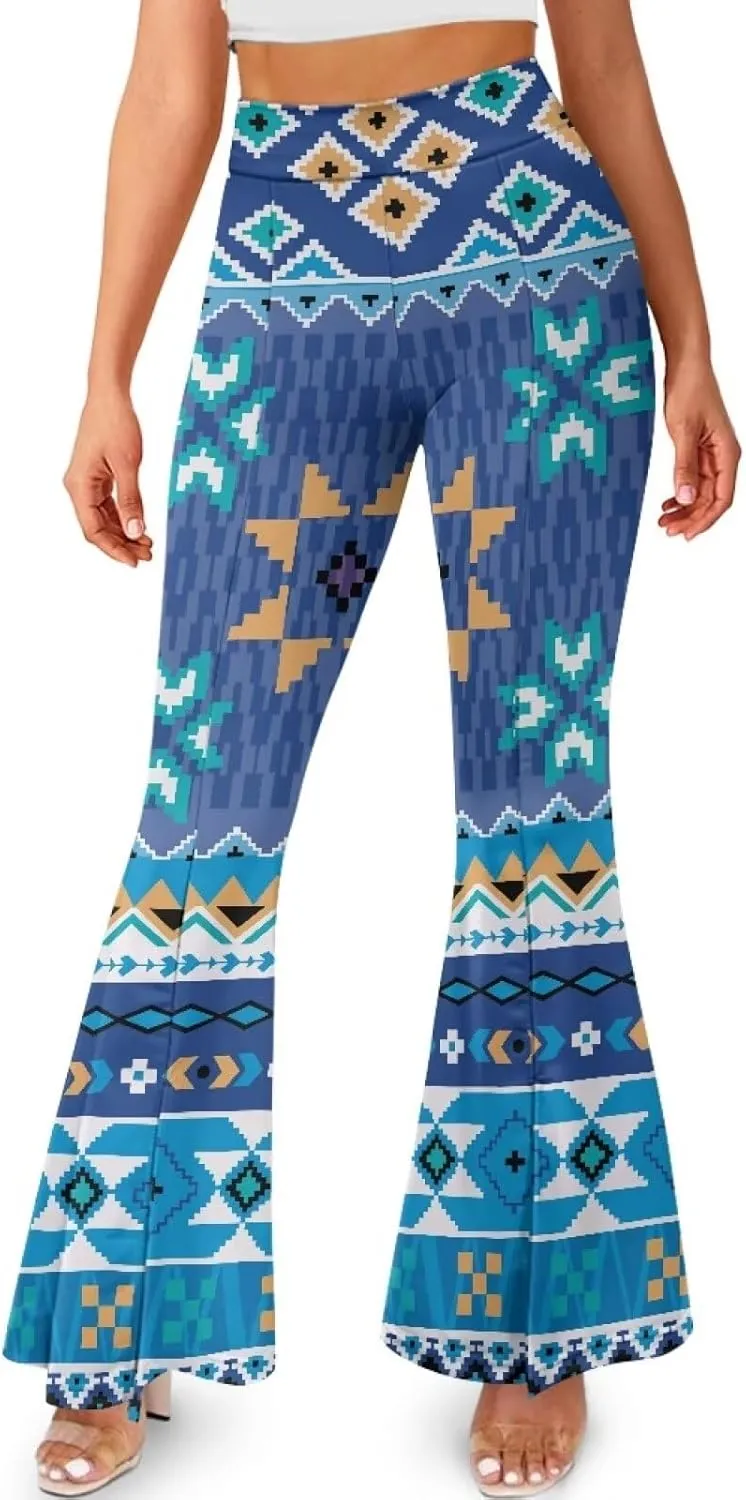 Yuuxorilu Flare Leggings Women Flare Yoga Pants Plus Size Workout Pants High Waist Tummy Control Stretch Wide Leg Pants